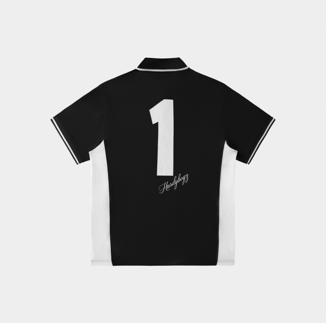 HB LOGO POLO T-SHIRT | BLACK