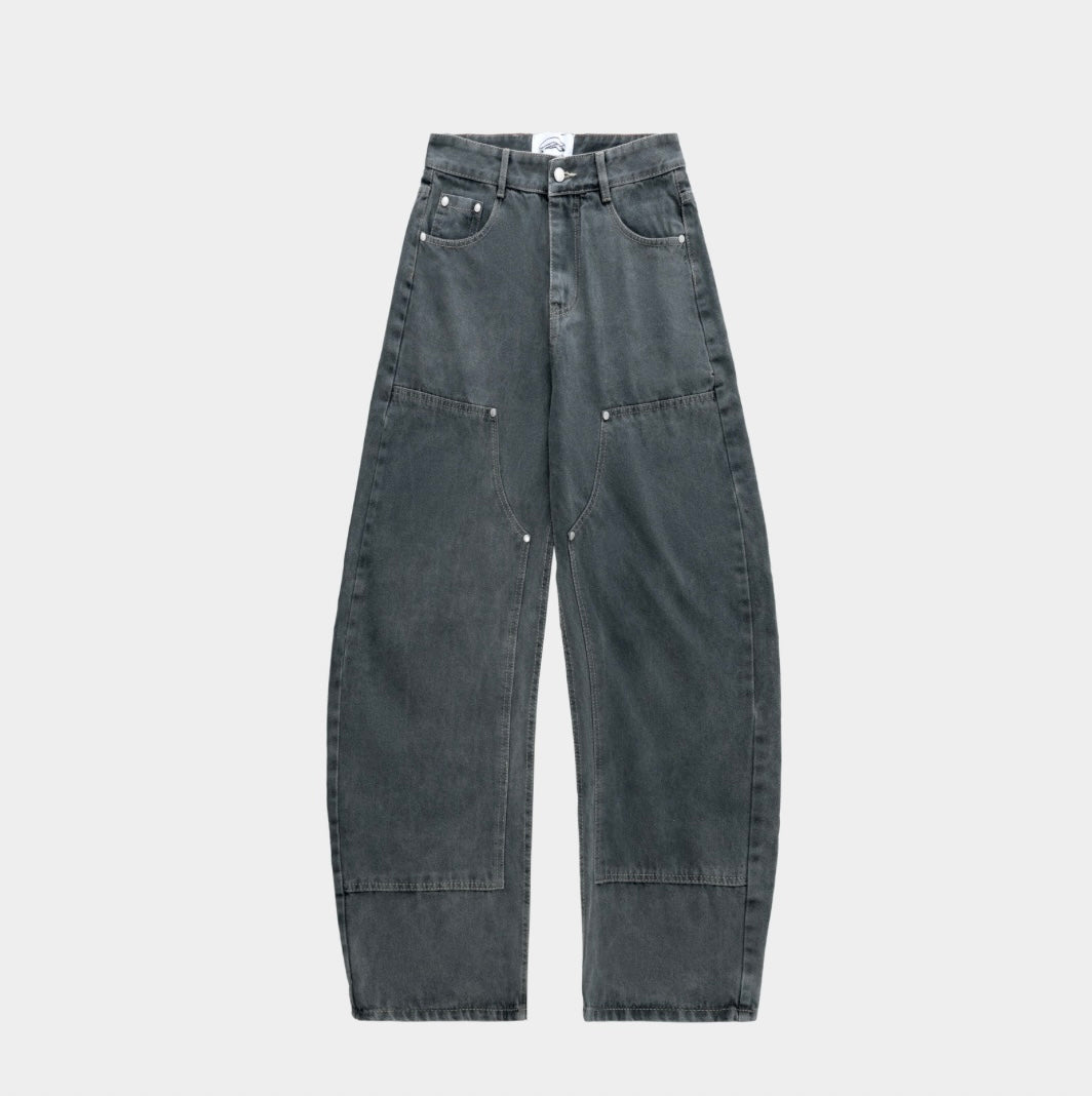HB DOUBLE KNEE JEAN | GREY
