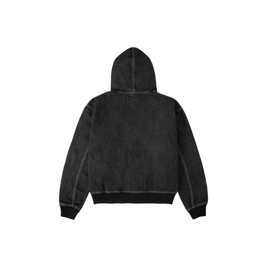 Denim Zip Hoodie