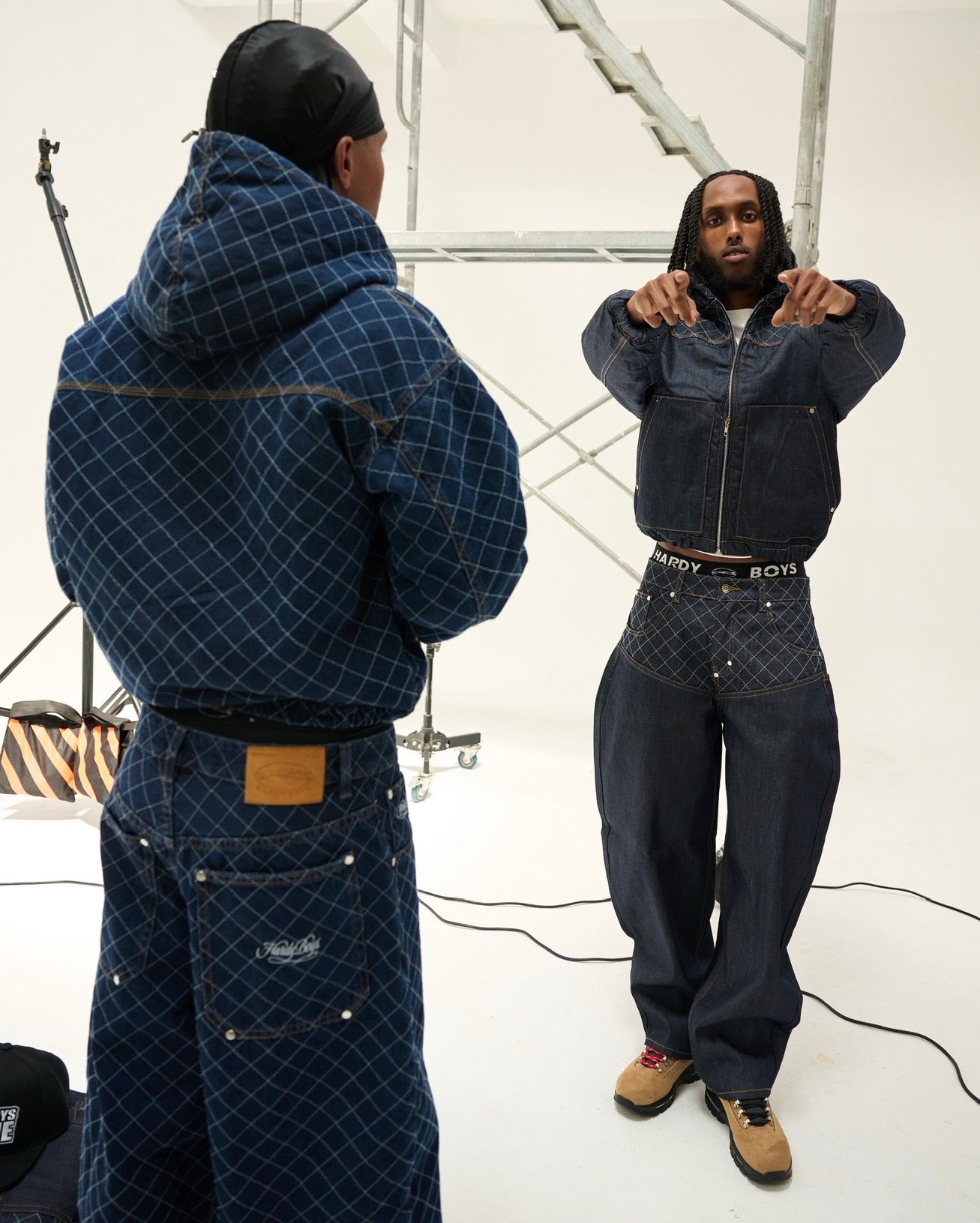 HDB Gridline Raw Denim Set
