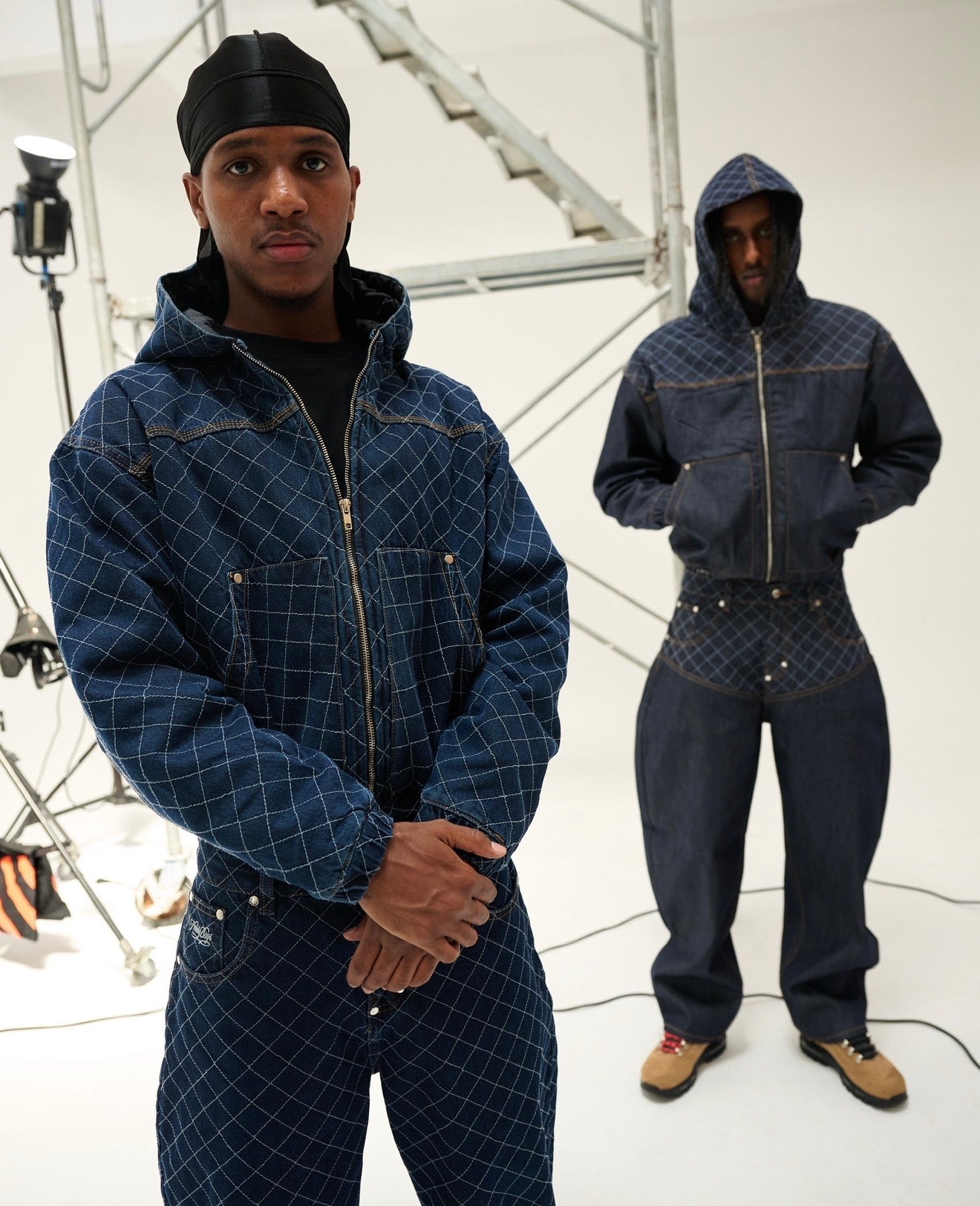 HDB Gridline Raw Denim Set
