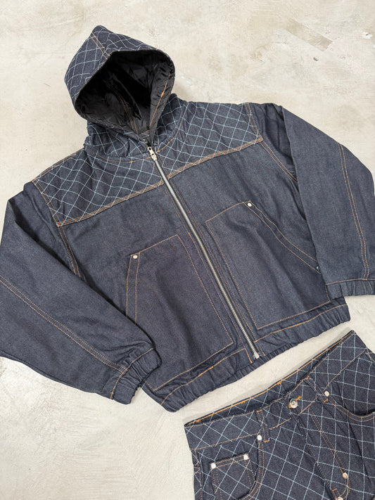 HDB Gridline Raw Denim Set