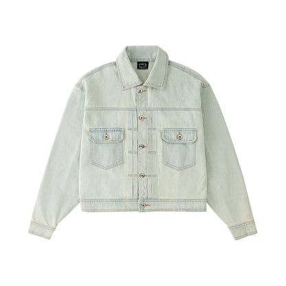 Laser Washed Denim Jacket