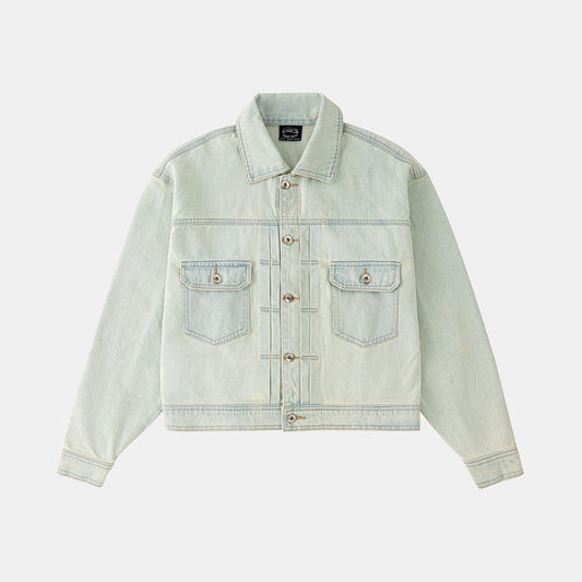 Laser Washed Denim Jacket
