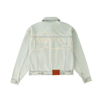 Laser Washed Denim Jacket
