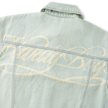 Laser Washed Denim Jacket