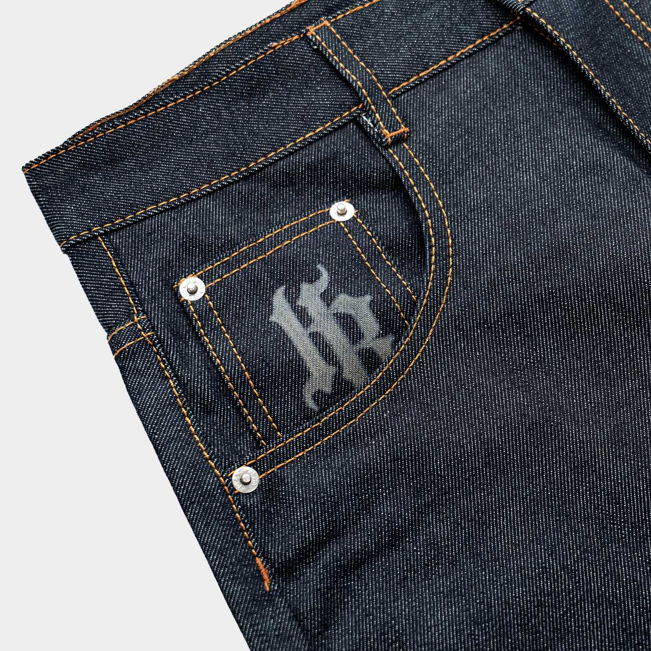 Raw Denim Jean – Gold Trim