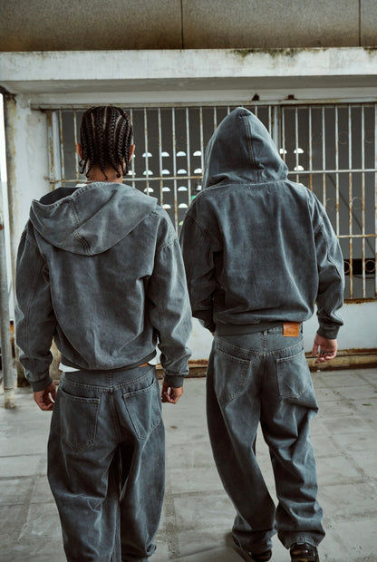 Denim Zip Hoodie