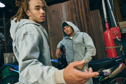 Denim Zip Hoodie