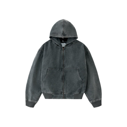 Denim Zip Hoodie