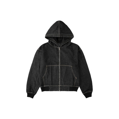Denim Zip Hoodie