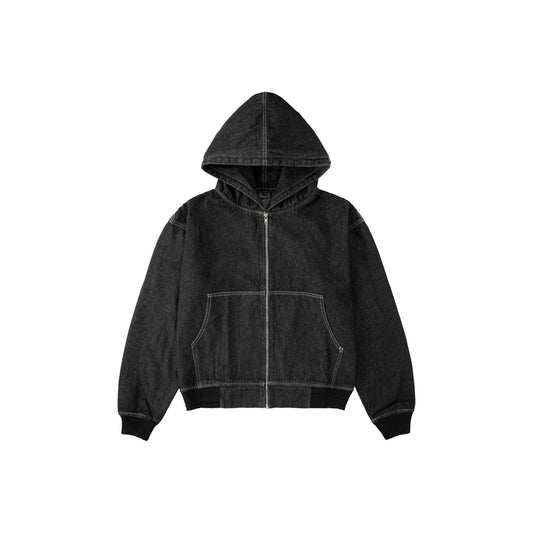 Denim Zip Hoodie