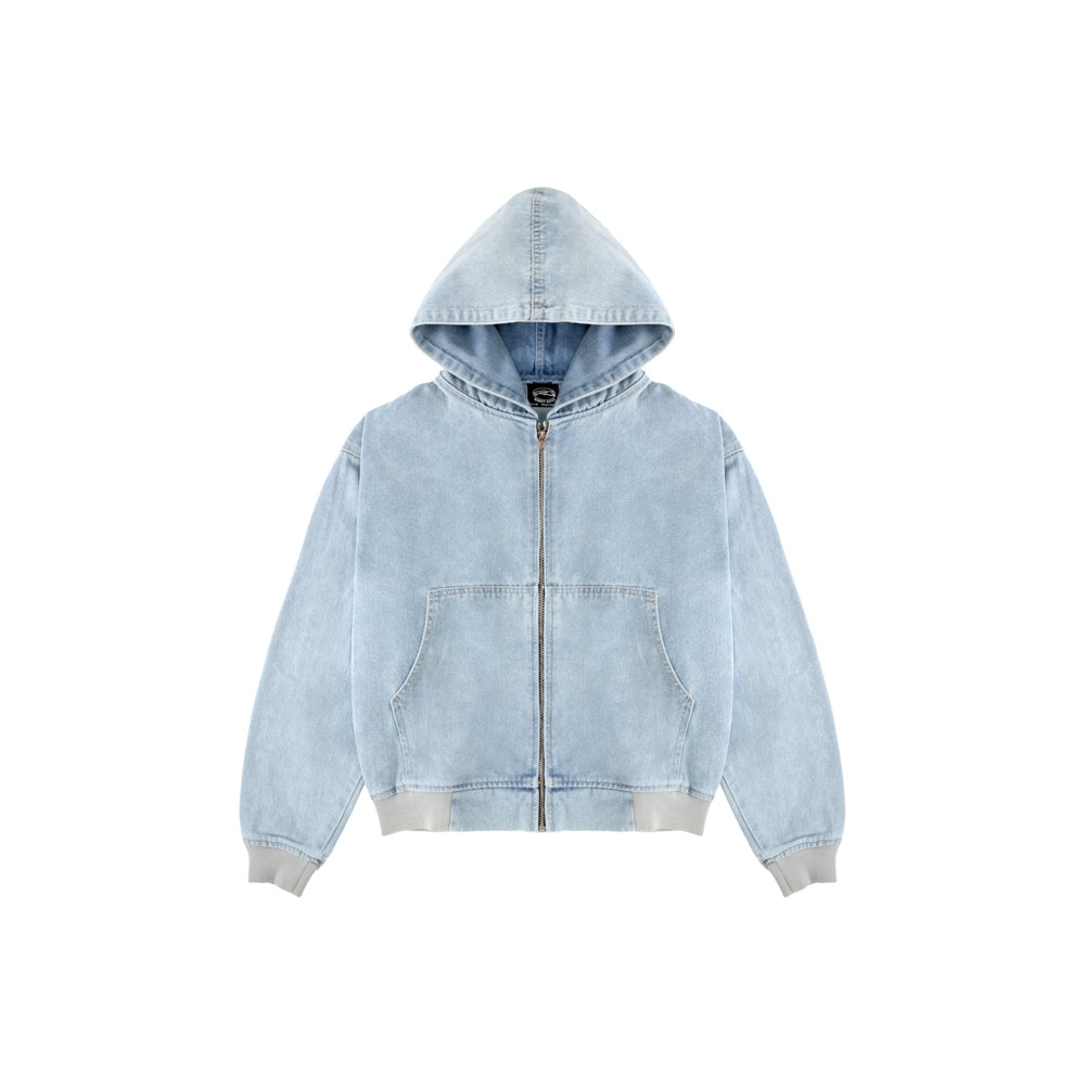Denim Zip Hoodie